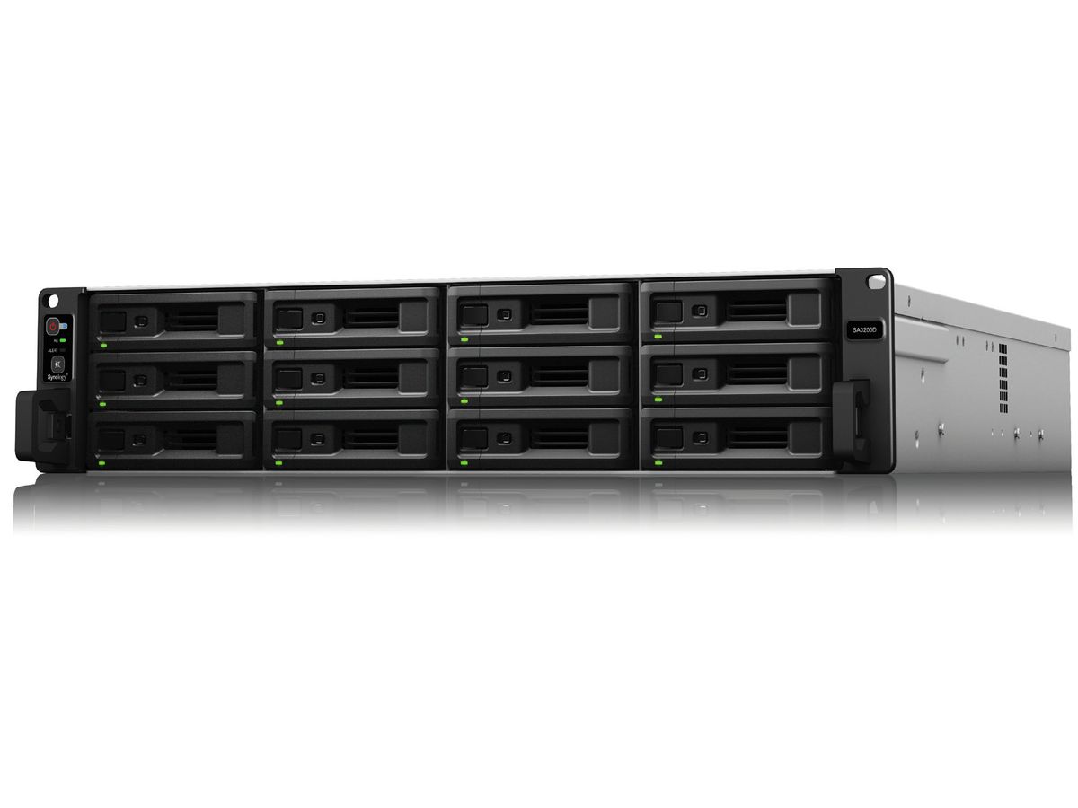 Synology RackStation SA3200D data-opslag-server NAS Rack (2U) Ethernet LAN Zwart, Grijs D-1521