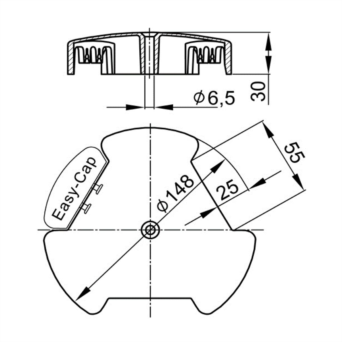 BACHMANN kabelslang Easy-Cap zwart