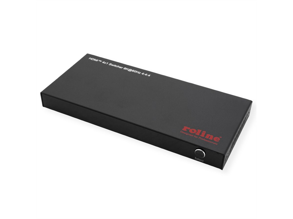 ROLINE HDMI Switch, 4x1, 8K60Hz, with Remote Control