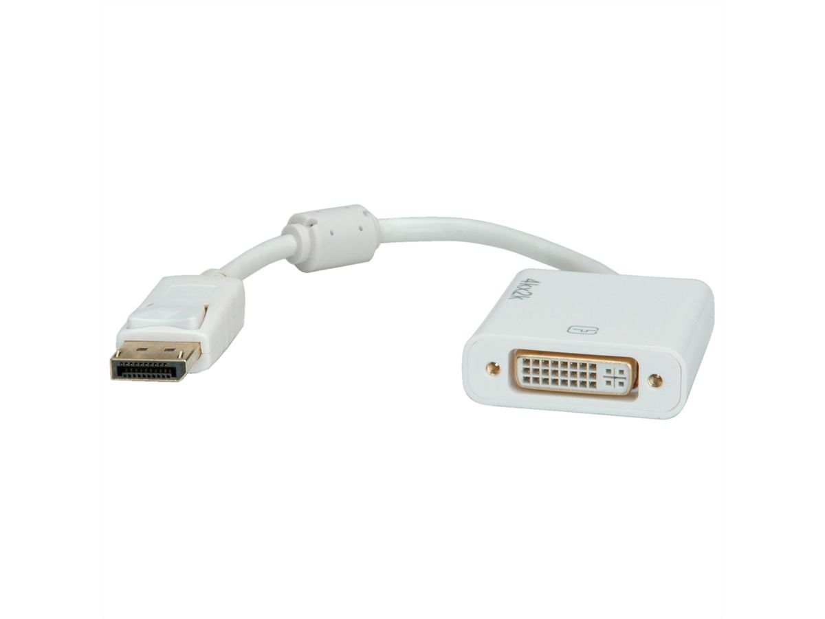 ROLINE 4K DisplayPort - DVI Adapter, DP Male-DVI Female