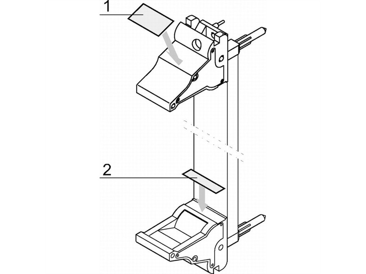 SCHROFF Insteekmodule etikettenstrook voor IEL, IET handgreep, blad met 210 stuks, 19 x 9,5 mm