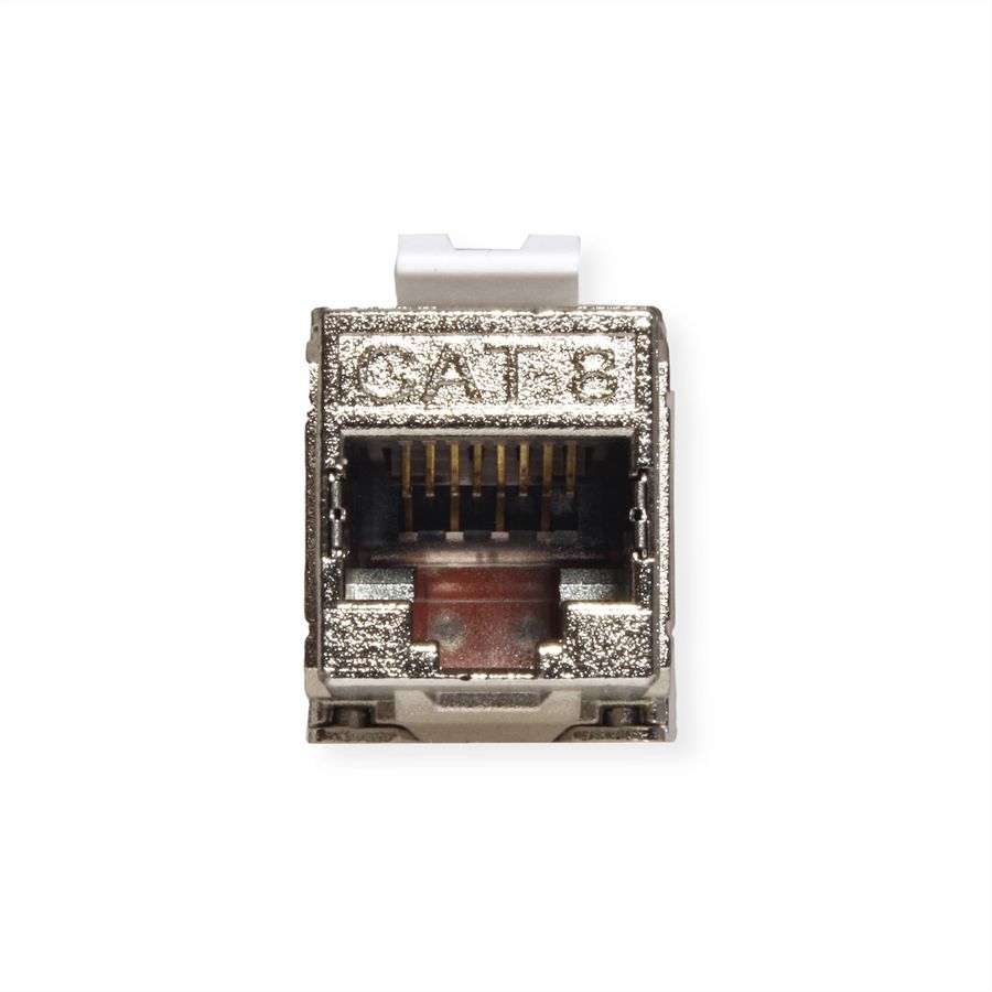 ROLINE Keystone Jack, Cat.8 (Class I), RJ-45, shielded, tool-free, silver