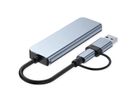VALUE USB Hub, 4x USB-A Ports (3x USB 2.0 + 1x USB 3.2 Gen1), Type A+C host connection cable