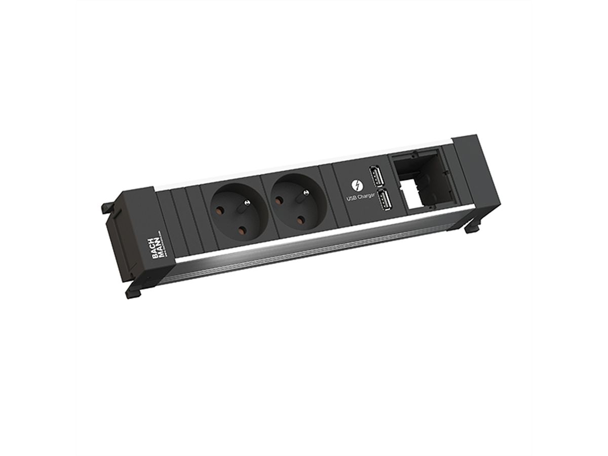 BACHMANN POWER FRAME 2xUTE 1xUSB 1xCM power 0.2m GST18