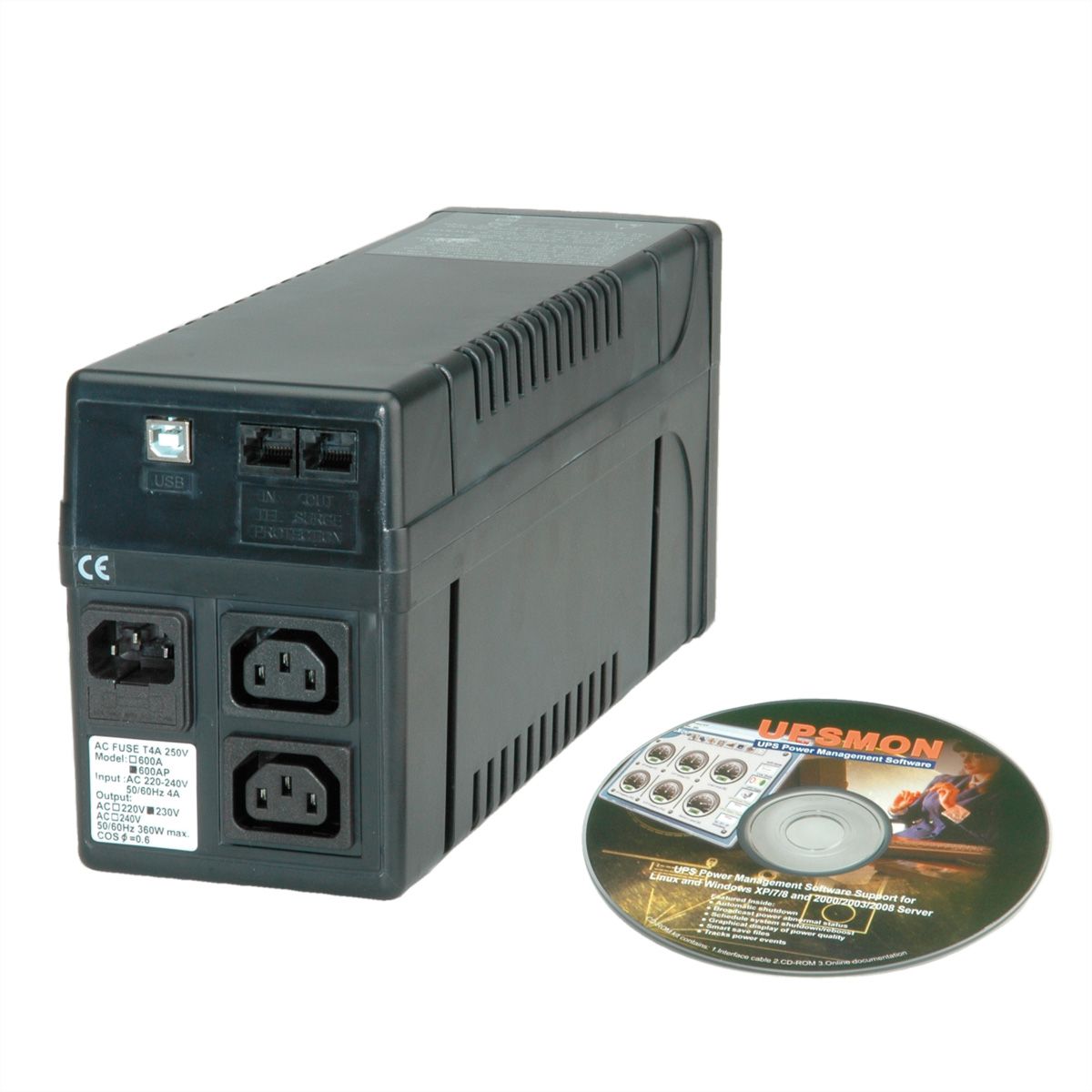 VALUE UPS 600 - Line Interactive UPS met USB poort