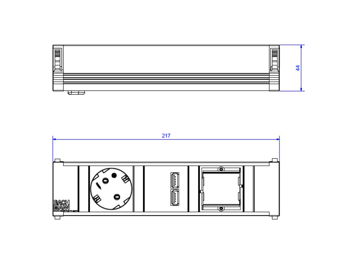 BACHMANN CONI Small 1x earthing contact 1x USB Charger 1x ABD