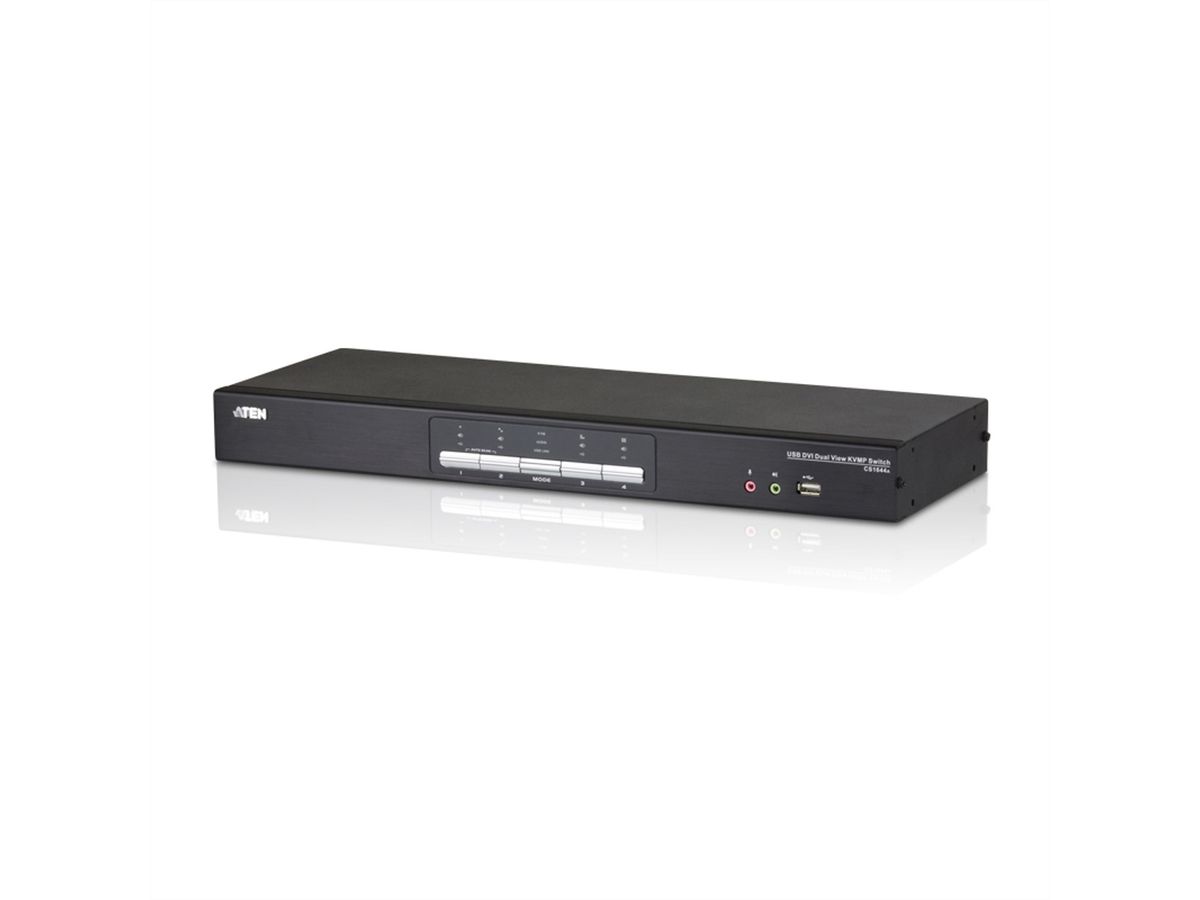 ATEN CS1644A KVM Switch Dual-View DVI, USB, Audio, USB-Hub, 4 Ports