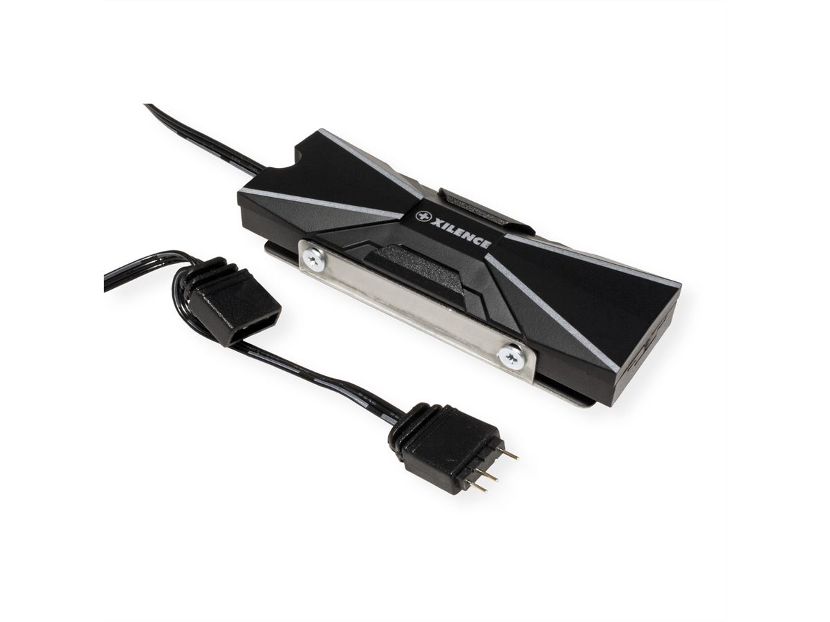 Xilence M2SSD.B.ARGB M.2 2280 SSD PCIe NVMe/SATA Cooler, 3PIN ARGB 5V, Passive