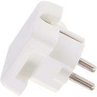 BACHMANN earthing contact plug, white flat version, mountable