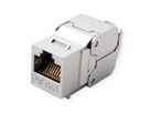 ROLINE Cat.6A (Class EA) Keystone, RJ-45, STP, with shutter, tool-free, silver