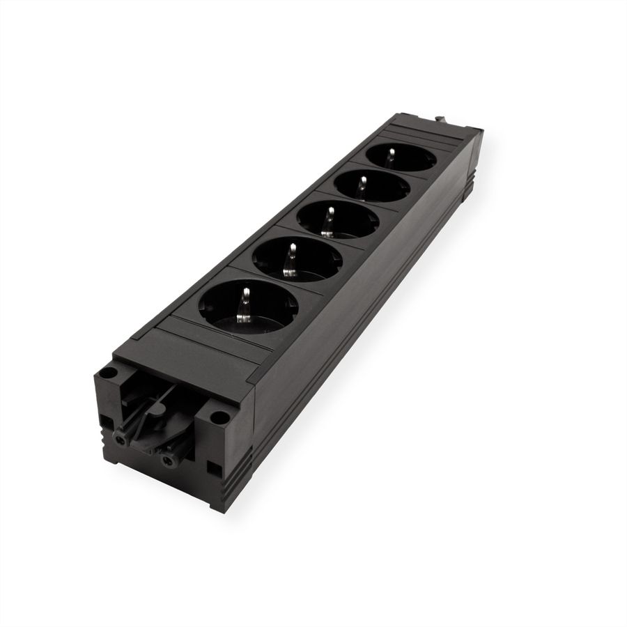 BACHMANN STEP BASE 5x earthing contact, black