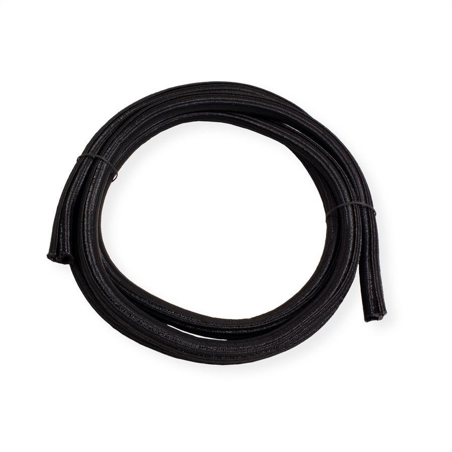 ROLINE PVC weefselslang voor kabelgeleiding, zelfsluitend, zwart, 2,5 m