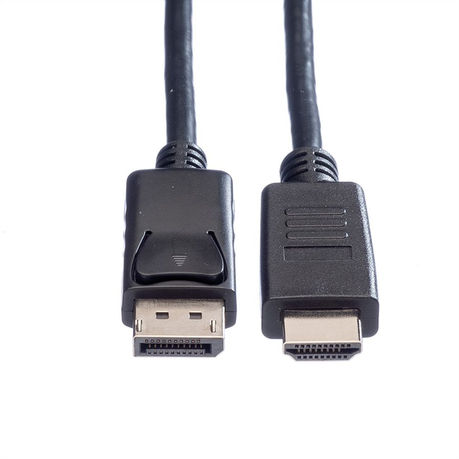 ROLINE DisplayPort Cable, DP - HDTV, M/M, black, 1 m