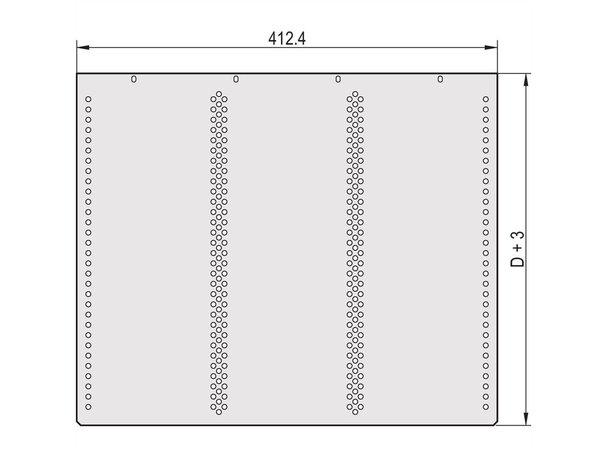 SCHROFF MultipacPRO Cover Plate for Euroboards Horizontal Mounting, 340 mm