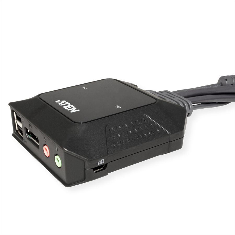 ATEN CS52DP 2-poorts USB C DP hybride kabel KVM switch