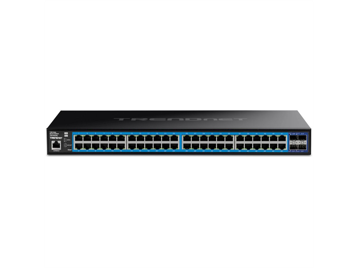 TRENDnet TEG-3524S 52-poorts switch, Gigabit Web Smart met 10G SFP+ slots