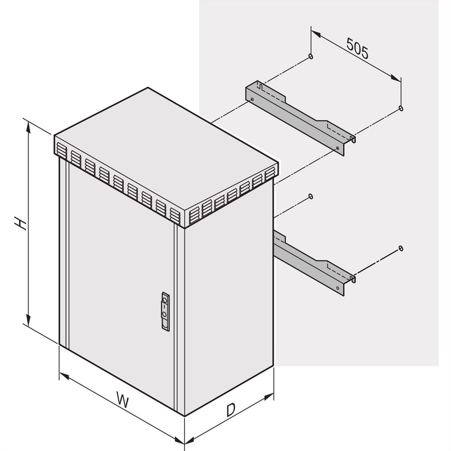 SCHROFF Outdoor Unibody wandmontageset