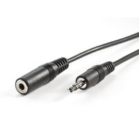 VALUE 3.5mm Extension Cable, M - F, black, 2 m