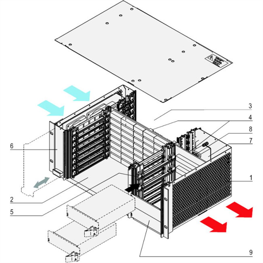 SCHROFF CPCI System, for Pluggable PSU, Horizontal, 4 U, 8 Slot