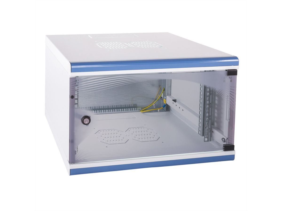 optiRACK 19“-Wandgehäuse 6 HE, 345 x 550 x 450 mm