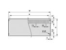 SCHROFF PropacPRO achterwand volle breedte, niet afgeschermd, met perforatie, 3 HE, 42 PK