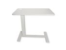 ROLINE Gas Spring Side Table / Workstation, height-adjustable, hidden casters, white