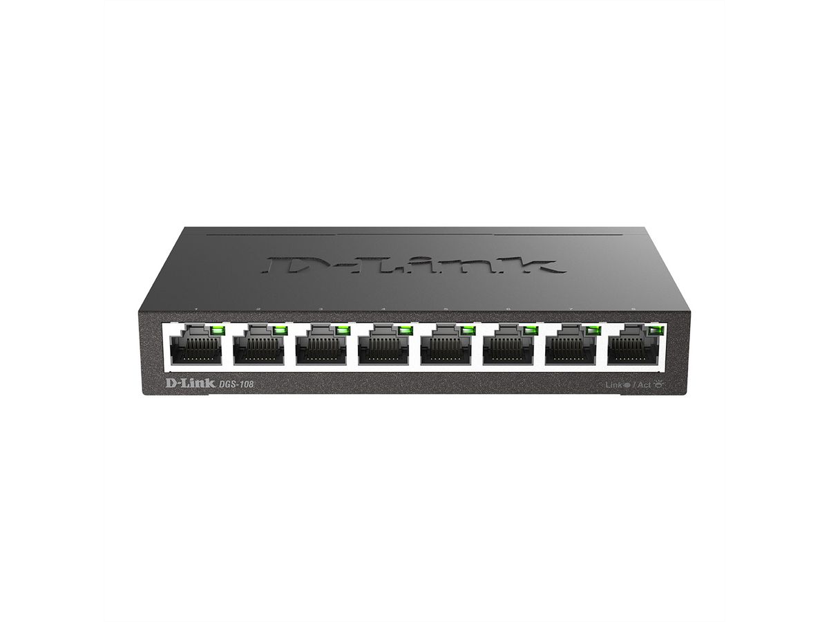 D-Link DGS-108 8-poorts Layer2 Gigabit Switch