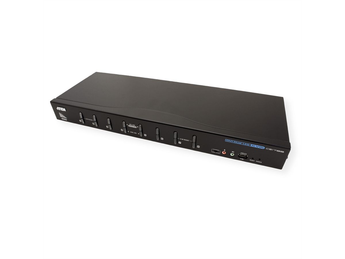 ATEN CS1788 KVM-switch Dual-Link DVI, USB, audio, 8 poorts