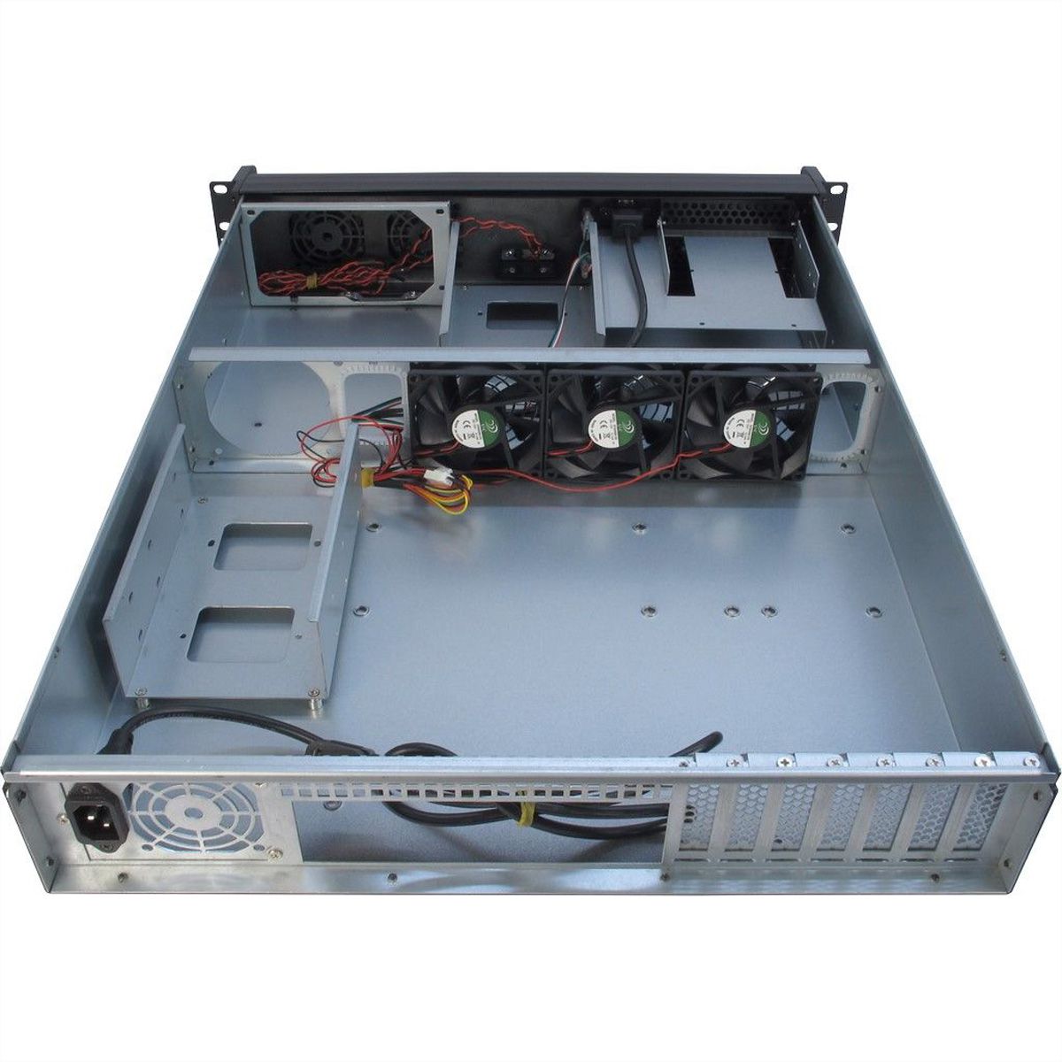 19" serverbehuizing, 2HE, lang, IPC 2U 2098-SL, zwart