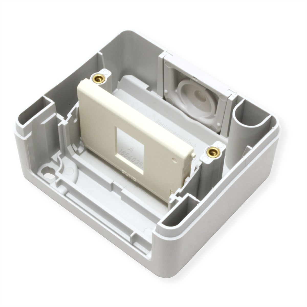 TELEGÄRTNER hous AP IP44, incl. mounting plate for 1x AMJ
