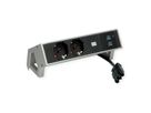 BACHMANN DESK2 2xP40 1xUSB A/C 22W, 0,2m GST18 INOX Italië
