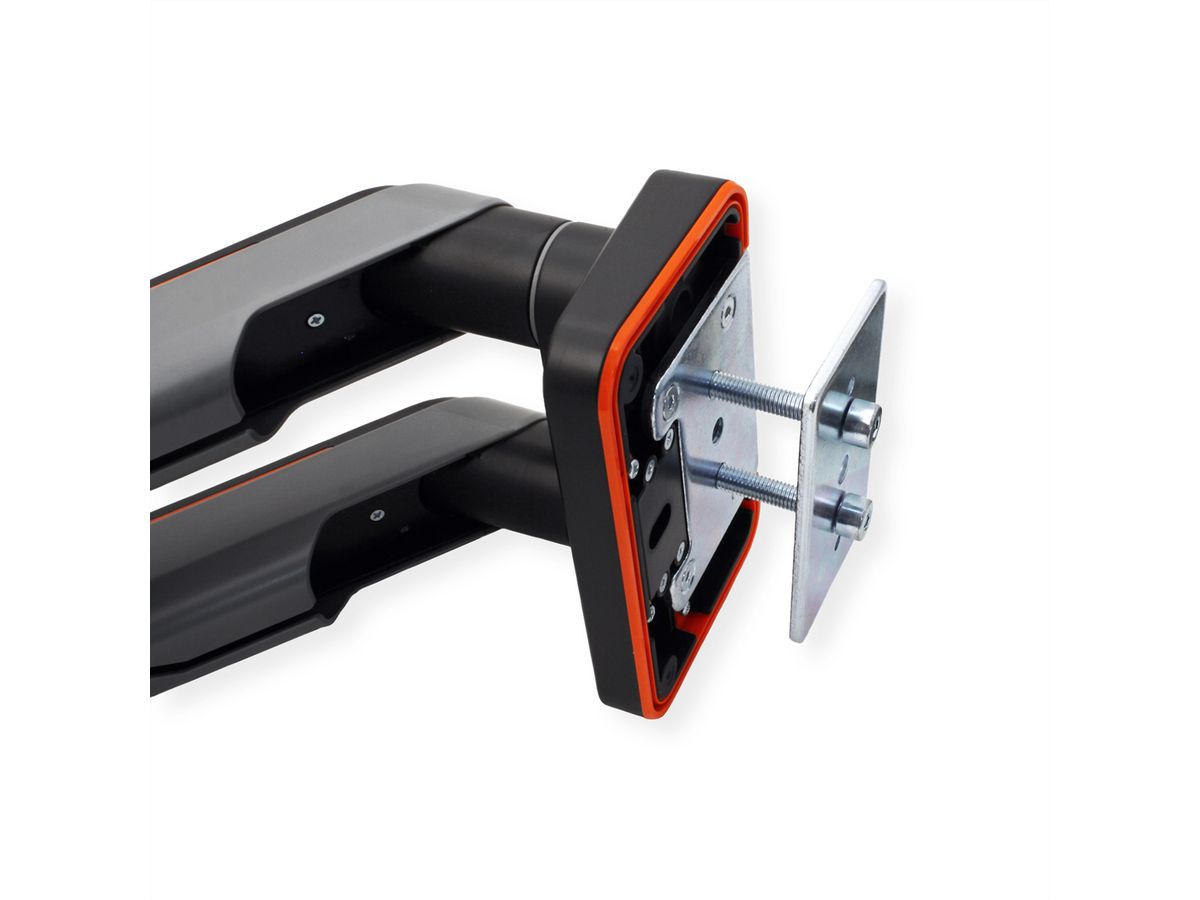ROLINE LCD dubbele arm, tafelmontage, gasveer, 5 draaipunten, max. 20 kg