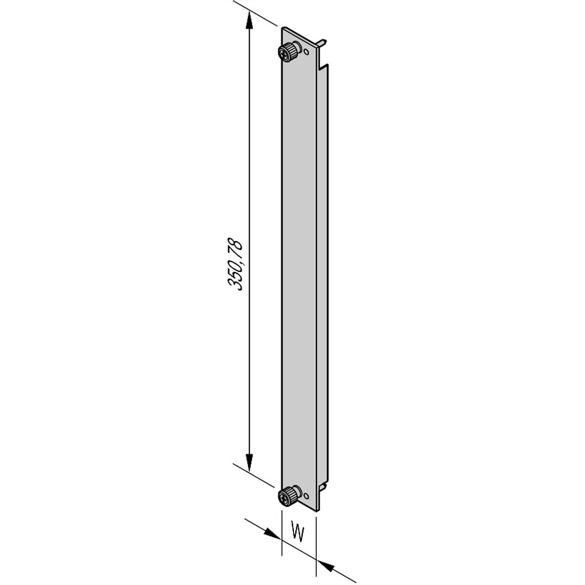 SCHROFF AdvancedTCA Filler Panel, Without Air Baffle, 8 U, 6 HP, Al Profile