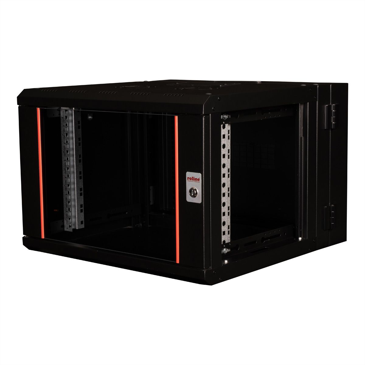 ROLINE 19-inch wall-mounted housing Pro 7 U, 600x600 WxD two-piece swivelling black