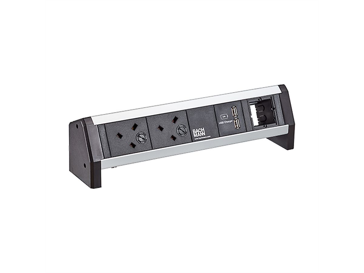 BACHMANN DESK 2xUK 1xUSB 1xCM, Stroom 1,0m GST18 Verenigd Koninkrijk
