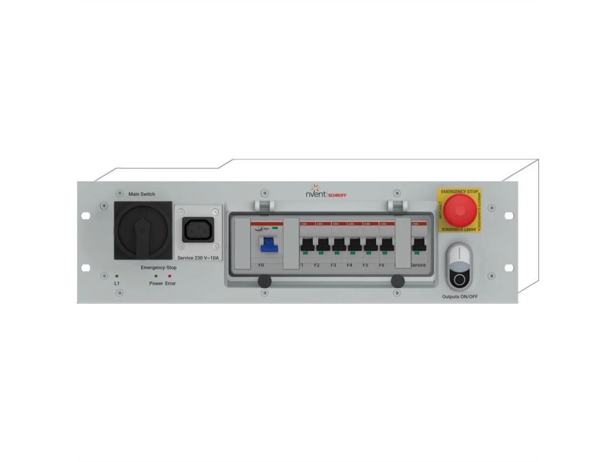 SCHROFF Rack Safety Plus, 3 U, 230 V AC, CEE