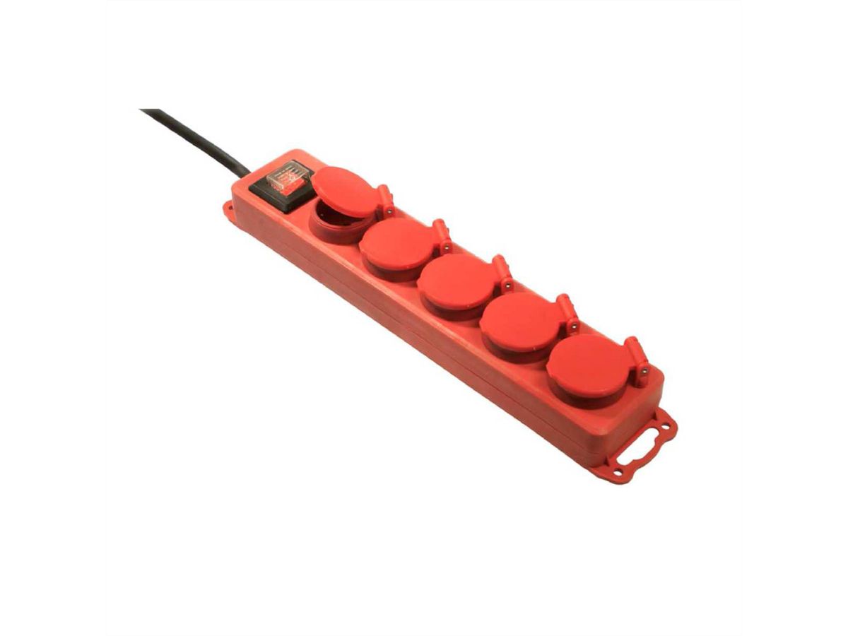 BACHMANN distribution socket outlet 5x CEE7/3, IP44, 4.5m