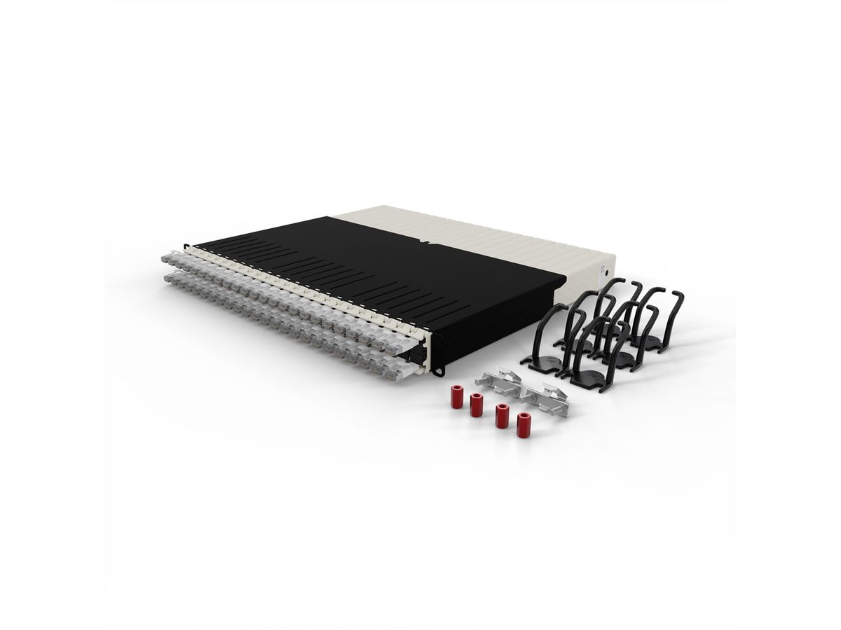 patchbox.one 8RU STP wit Cat.6a 0,8 m