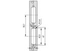 SCHROFF 19" voorpaneel met D-subuitsparing, 2x25-pin, 3U, 4 HP, 2,5 mm, Al, RAL 7035