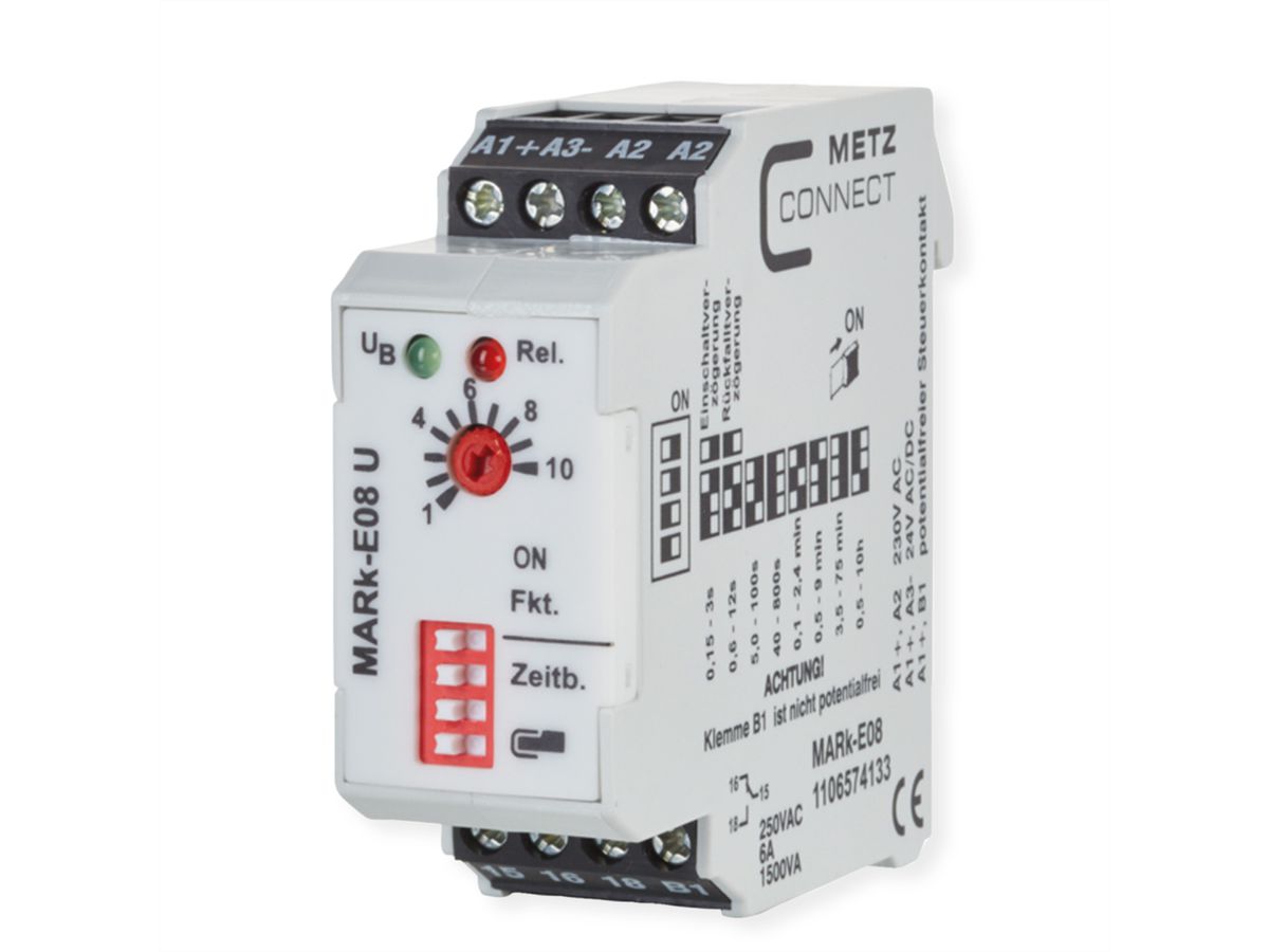 METZ CONNECT MARk-E08 U 230 V AC, 24 V AC/DC tijdrelais