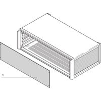 SCHROFF PropacPRO Front Panel, Full Width, Unshielded, 4 U, 63 HP, 2 mm, Al, Anodized, Untreated Edges