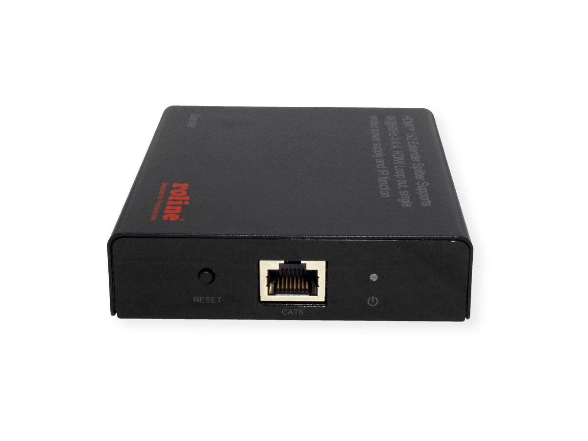 ROLINE HDMI-verlenger en -splitter, 1x2, via Cat.6A, 70m, 4K60Hz
