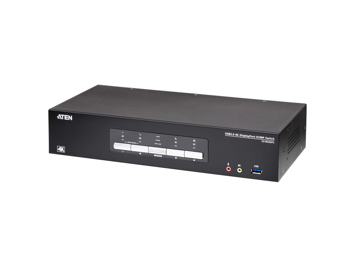 ATEN CS1924ATC 4-Poorts USB 3.0 4K DisplayPort KVM-switch voor ATC