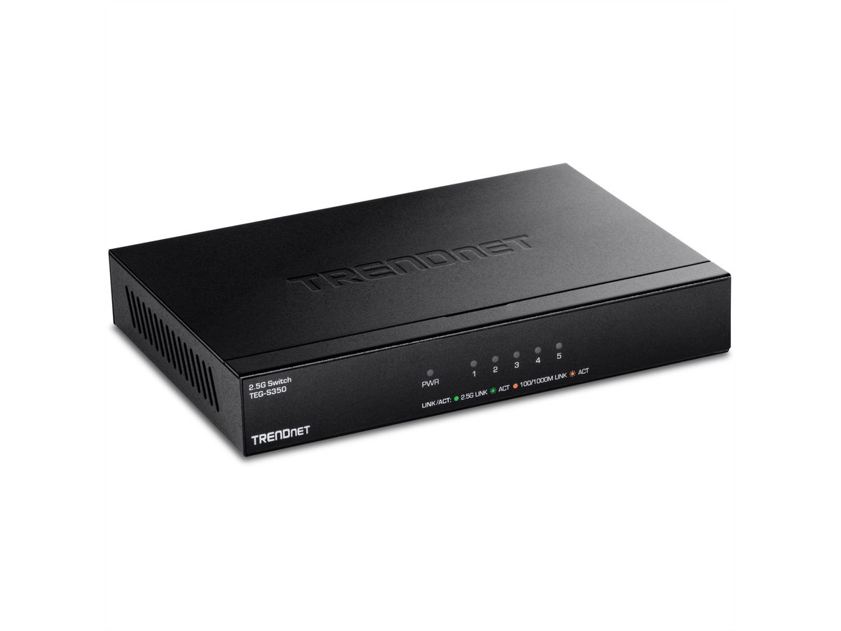 TRENDnet TEG-S350 5-Port 2.5G Switch, Unmanaged, schwarz