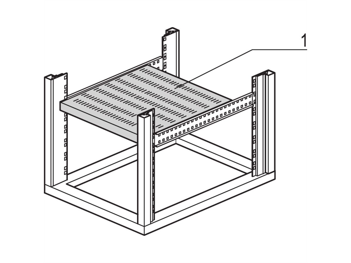 SCHROFF Eurorack Shelf, Stationary, for Universal Frame,  800W 700D
