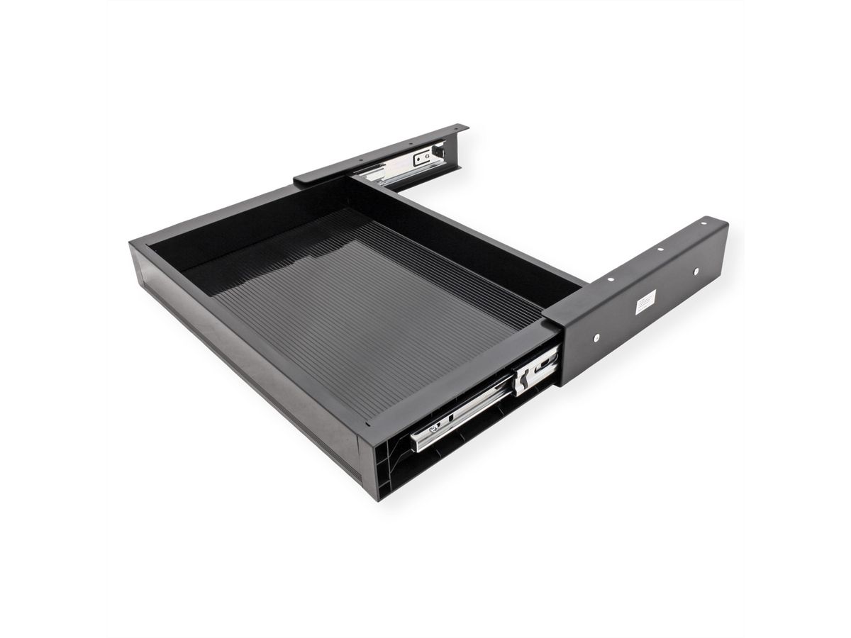 VALUE Ultra-Slim Underdesk Mount Storage Drawer, 420 mm width, black
