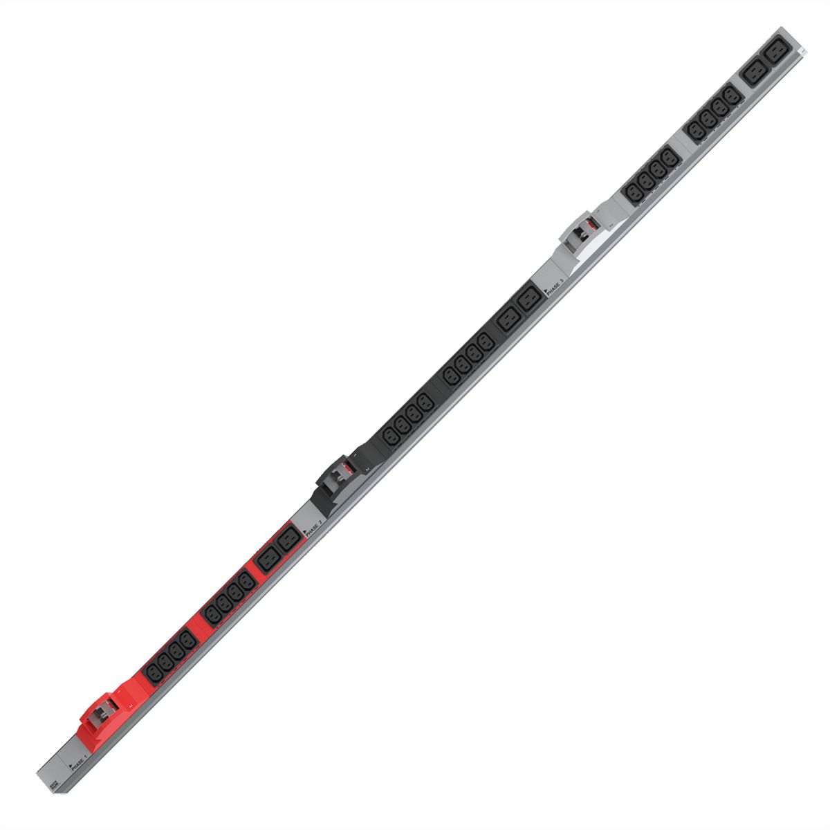 BACHMANN IT PDU ALU 1U 24x C13 6x C19 2LS CEE 3x32A red