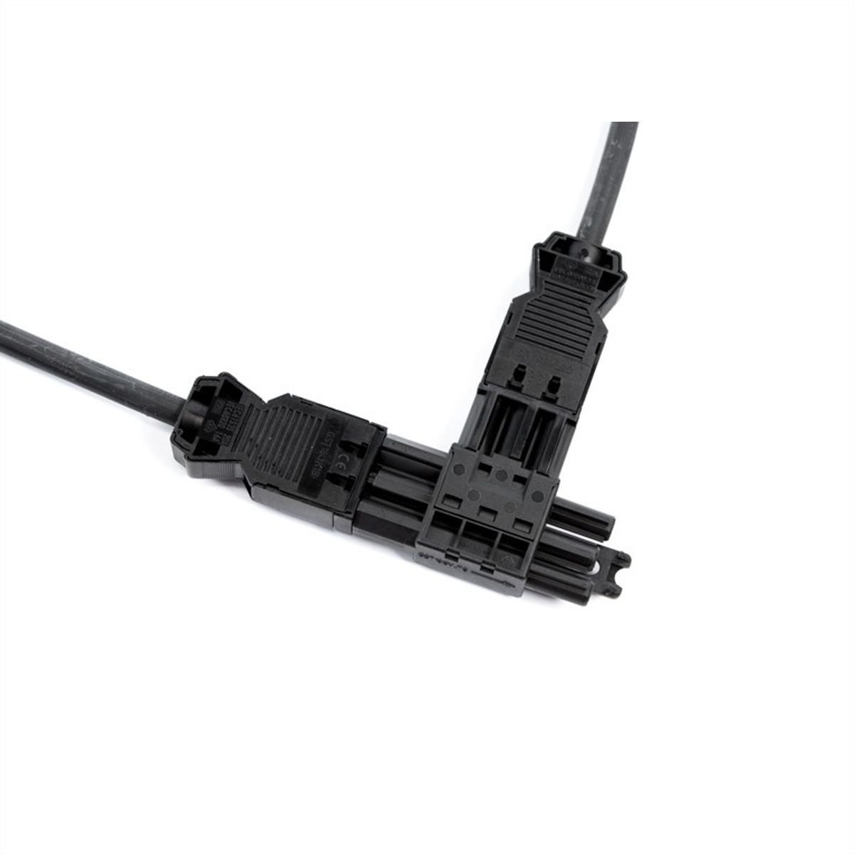 BACHMANN verdeelblok WIELAND GST18 1xIn/2xOut, plat, zwart