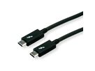 ROLINE Thunderbolt™ 3 Cable, 20GBit/s, 5A, M/M, black, 2 m