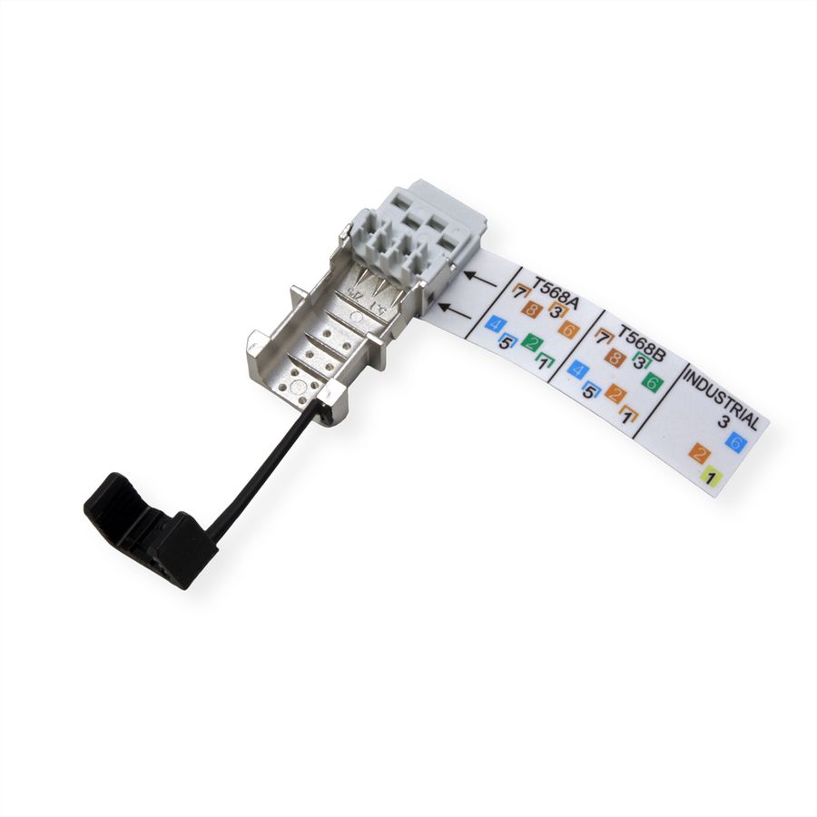 BTR E-DAT Industrie IP20, RJ45-stekker voor veldmontage, zwart